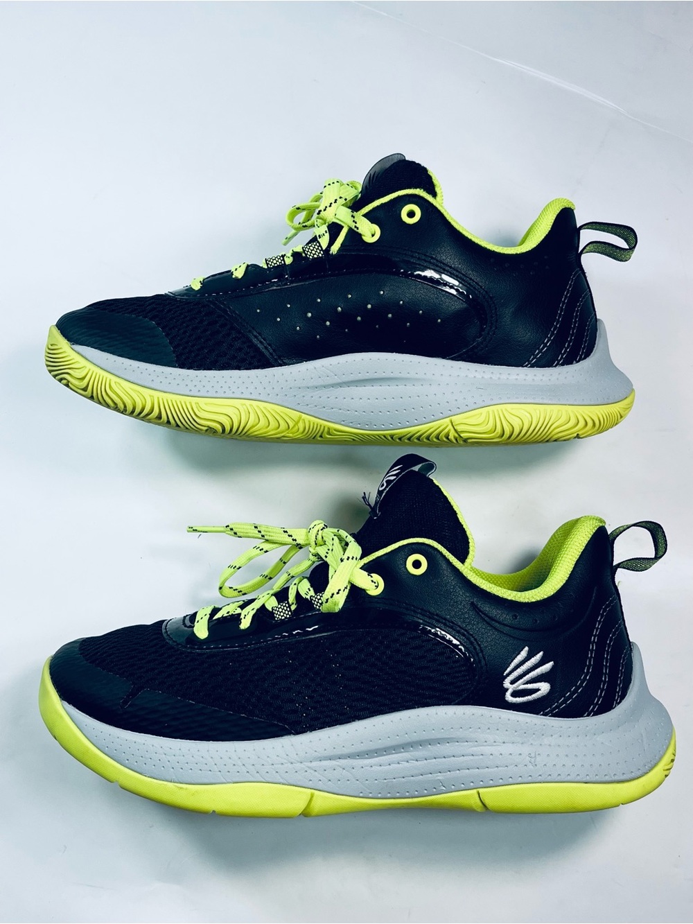 Under Armour Curry 3 Z 6 Black Neon Yellow Grey # 3025091-001 Youth :6Y Sneakers